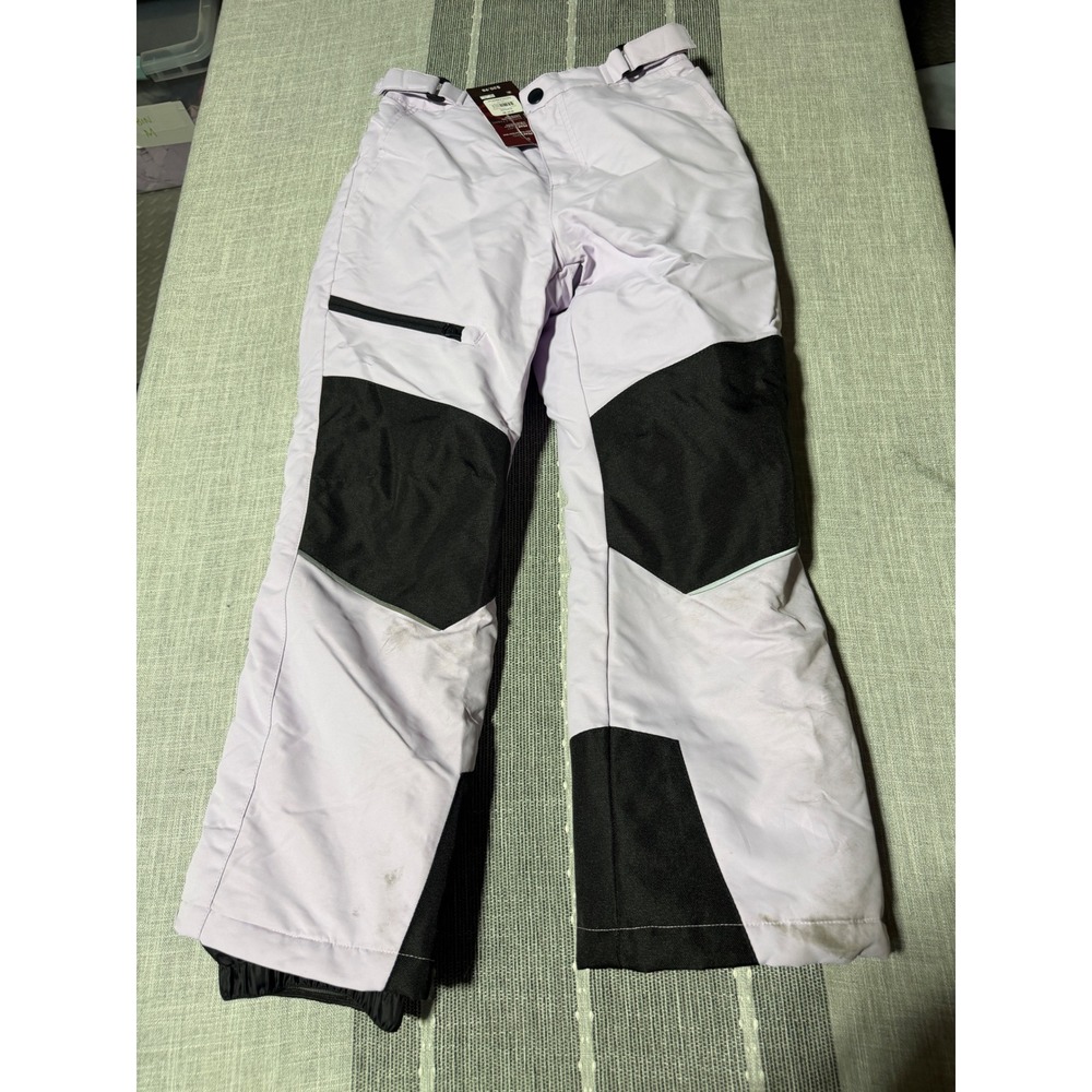 Swiss Tech Kids Snow Pants Purple Black Size M 7-8 Winter Ski Bibs New With Tags